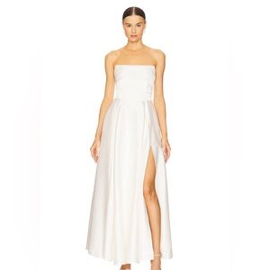 Elegant Strapless White Gown